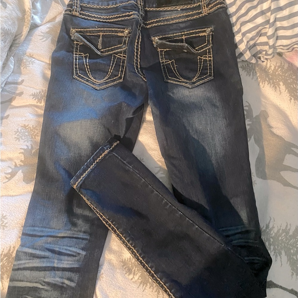 Size 1 skinny dark blue jeans